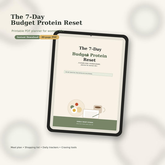 7-Day Budget Protein Reset Planner for Women 40+ (PDF Download)